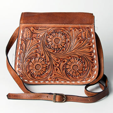 American Darling Cross Body hand tooled Full Grain Genuine Leather Western Women Bag Handbag Purse | Crossbody for Cute